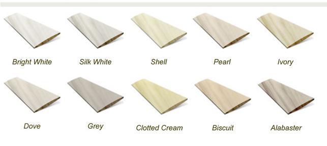 Any colour you care for and all UV protected stains and paints for added durability.