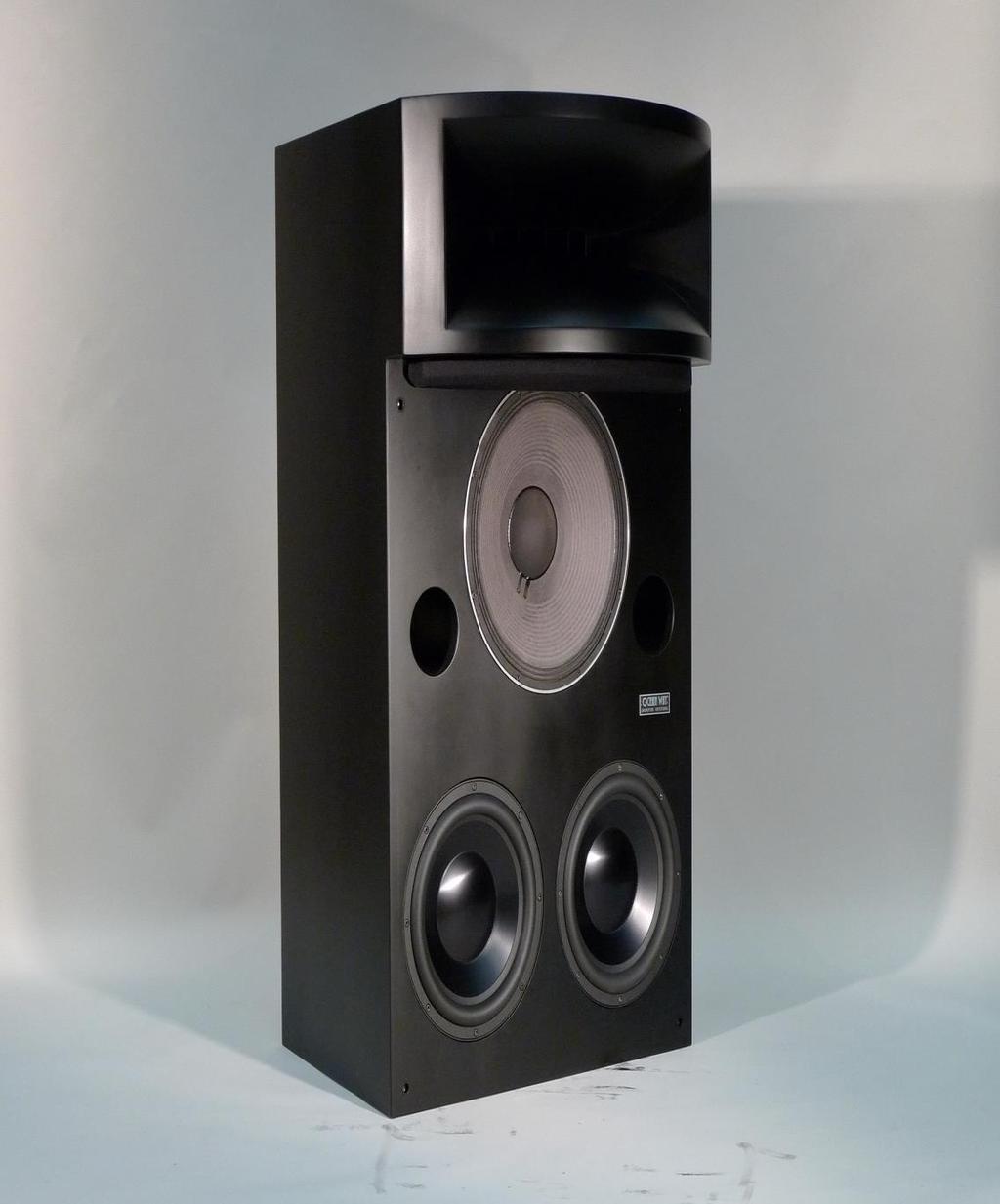 HR3 Three way Tri-Amplified system HF horn: 90 degree by 40 degree dispersion HF Driver: 4 with aluminum voice coil, 2