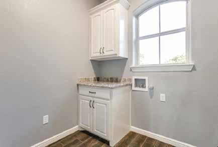 Laundry Room CEILINGS AND WALLS 9 minimum ceiling height Round drywall corners Medium drag wall texture