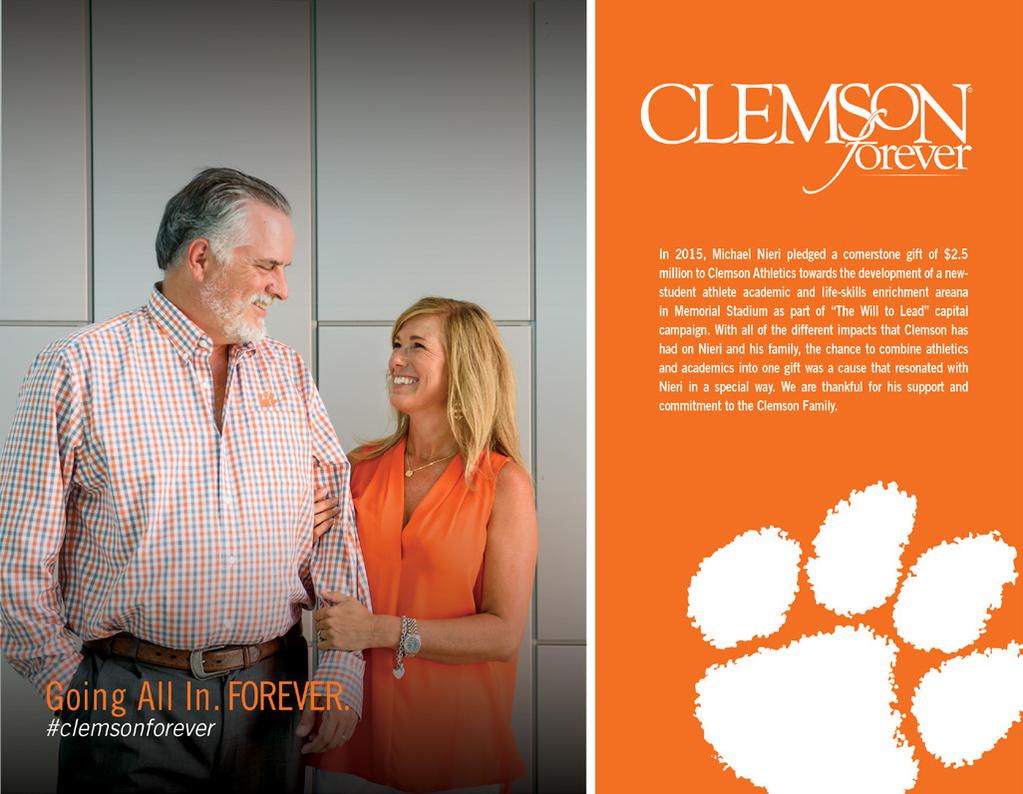 with the Clemson Forever mark. When the Tiger Paw is used, it should not be incorporated as a part of the logo.