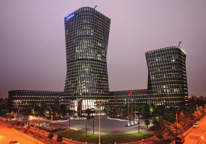 Midea has its headquarters in Guangdong China, covering over one million square metres (pictured above) sells in over 150 countries and