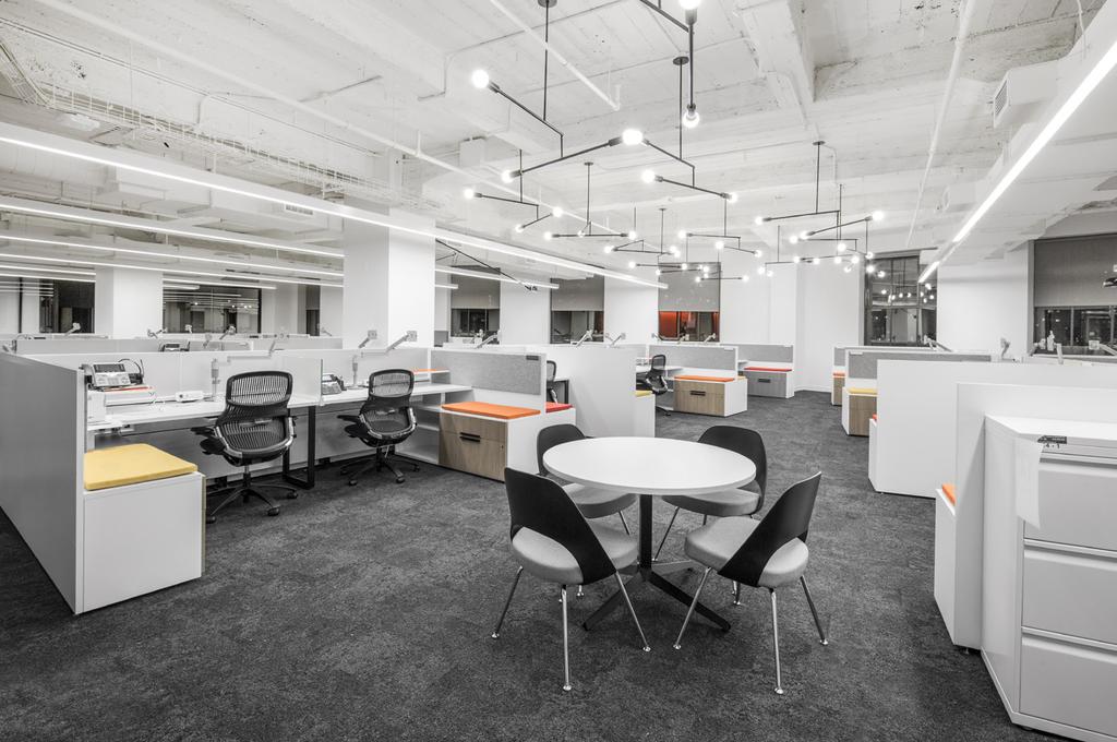 Sony Corporation of America In the move from its former headquarters, Sony made the transition from private offices and high-panel systems to an open plan design that took advantage of the building s