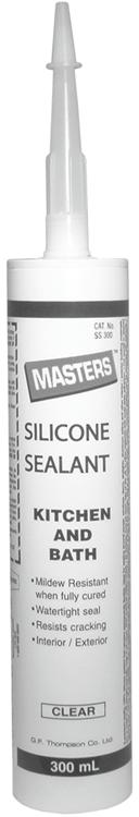 intermittent and can be used for sealing around oven, flues on gas appliances, metal stack and ductwork Aluminum 300 ml cartridge Masters SS300-AL Clear 300 ml cartridge