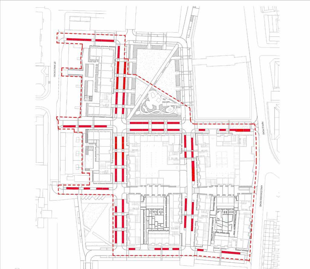Parking Parking is provided on-street or under the raised courtyard podiums A high level of safe and accessible parking bay provision can be found within the development and the provision for Phase 1