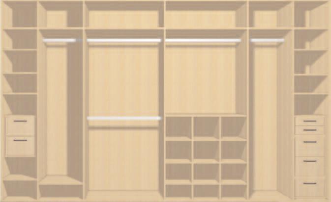 Interior Beech finish - Master bedroom layout (his & hers).