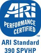 Certified ratings are available on the Air Conditioning, Heating, and Refrigeration Website, www.ahrinet.org.
