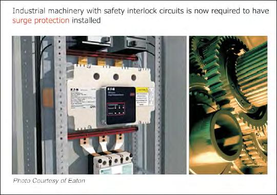 Article 670 Industrial Machinery New - 670.6 Surge Protection. (Industrial Machinery) A new requirement has been added to Article 670 applying to Industrial machinery with safety interlock circuits.