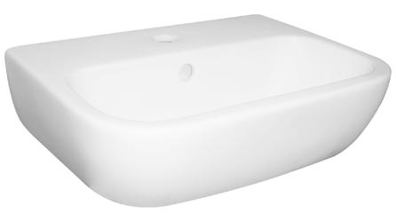 BASINS EMILIA 450 BASIN WALL HUNG J3140 SIZE: 455 mm x 350 mm Small to mid size contemporary standard
