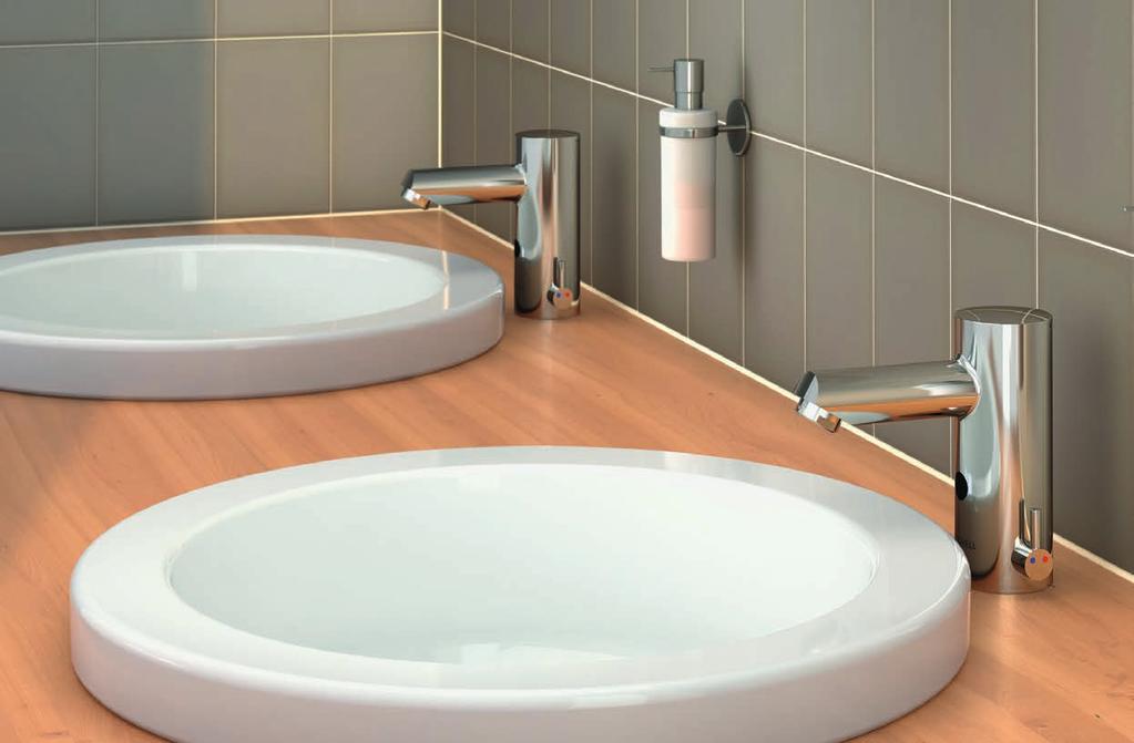 TAPWARE ELECTRONIC TAP E-MODUS In partnership with Schell, Johnson Suisse product innovations allow you to reduce water consumption, providing savings in to the overall consumption of the building,