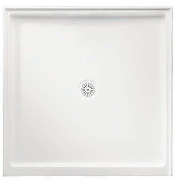SHOWERS FLINDERS POLYMARBLE SHOWER BASE SHOWER BASE The Flinders Polymarble shower base is non-self-supporting and is made from Polymarble - a hardwearing, solid, fully moulded material ideal for