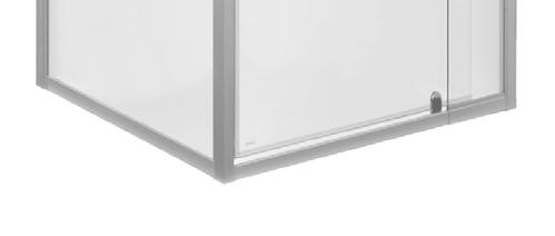 FEATURES AND BENEFITS Pivoting door Semi-frameless front set in 6mm glass Fully framed return panel in 5mm glass Ultra Clear, toughened safety glass AS/NZS2208 Easy to clean glass, pre-treated with