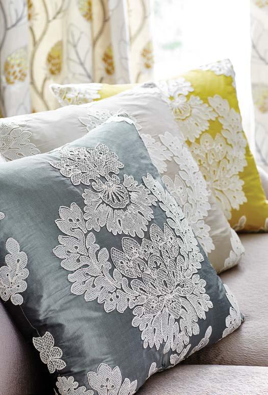 Westbourne Damask A spectacular pure silk embroidered and corded