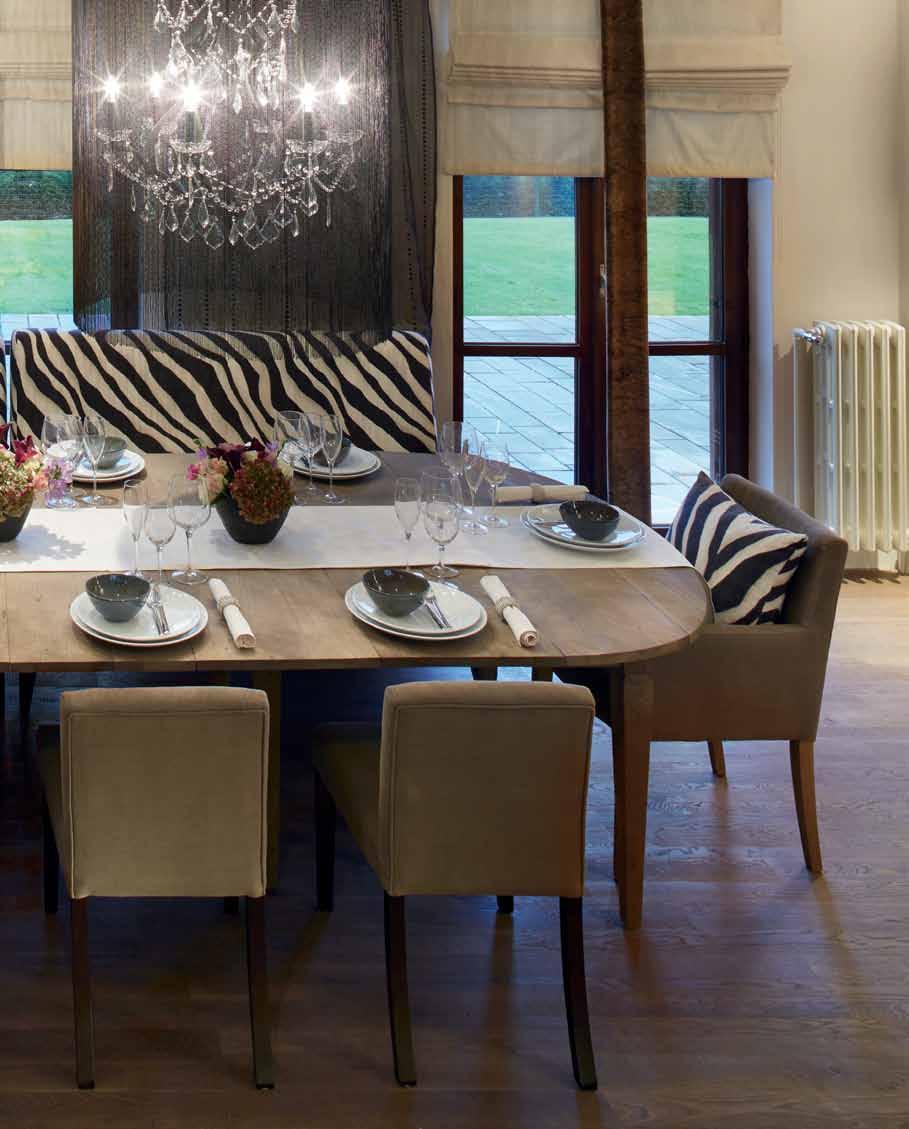 BELGIAN BEAUTY A 10-seat dining table caters for dinner