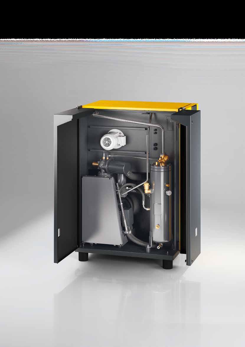 ASK series ASK Maximum performance Powerful and service-friendly Discerning users expect maximum compressed air availability and efficiency, even from smaller compressors.
