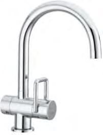 1 without pop-up waste valve 365,94 Single-lever mixer for washbasins cartridge Quattro-G, spout reach 135 mm, with swivel