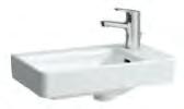 1 without overflow, with closed drain 80,51 8.1596.1.000.142.1 without overflow, with closed drain 80,51 8.1595.4.000.104.1 PRO S Small countertop washbasin 48 x 28 cm 55 right 8.1595.4.000.104.1 120,70 8.
