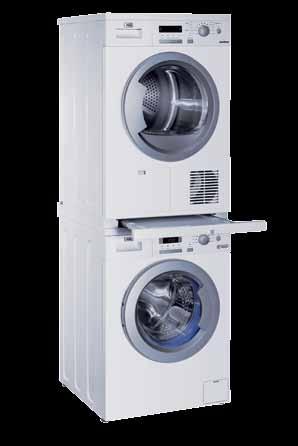 STACKING KIT Part # HDK8-1 Stacks Condenser Dryer HD80-01 on top of Front Load Washer HWM80-1401. Please note: Dryer must be installed inverted (on the wall) or right side up.