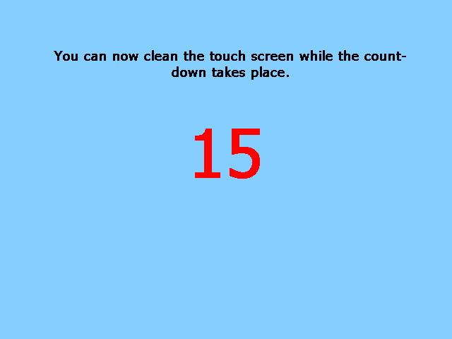 4.7.7 Screen Cleaning Main screen -> System functions -> Configuration -> Clean This function enables the cleaning of the touch screen for a particular time (approx. 15 seconds).