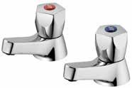 washbasin pillar taps New range, based on proven body designs optimised for flow performance to meet BS EN 200. Screw-down valve with 5 facet handles, one of 3 handle designs.