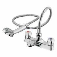 bath filler New range, based on proven body designs optimised for flow performance to meet BS EN 200. Screw-down valve with 5 facet handles.