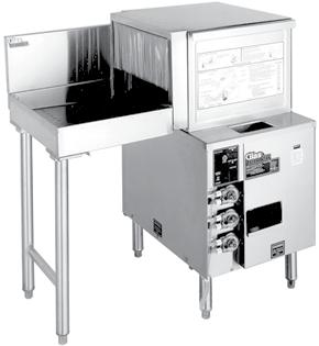 The various tops are used in different situations to increase glasswasher throughput.