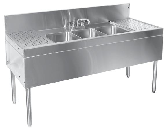 All faucets are certified low lead compliant Multiple Bowl Sinks (see Specification Guide page 3.