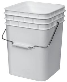 height The 4-gallon bucket holds approximately 43 lbs.