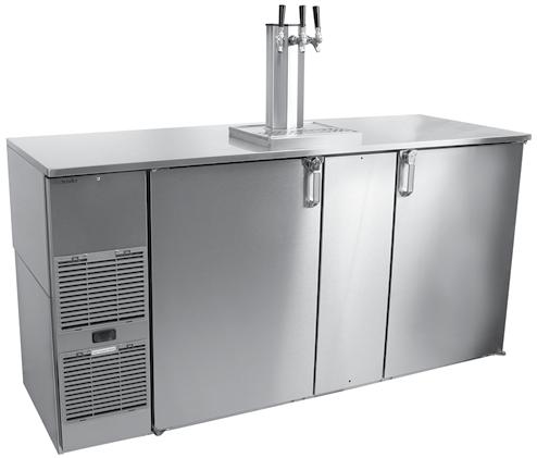 Self-Contained Keg Coolers 72 Two Door Self-Contained Three Keg Cooler Standard List = $6,415 Weight = 410# KC72_-_S( ) Refrig.