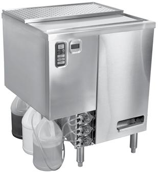 designed with a 30 work height to align with adjacent underbar for an attractive installation The sliding cover and cold water rinse prevent steam from escaping during and after the cycle Unique