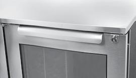 Left Right Refrigeration Compartment Cover Finish Black vinyl-clad Unlaminated Stainless steel $45 Punched louver stainless steel $90 Jeweled stainless steel $140 Laminated $140 Door Options NOTE: