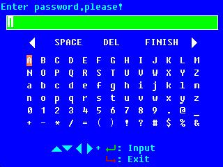When the password function is enabled, select Set Password and press 8 to set the password.
