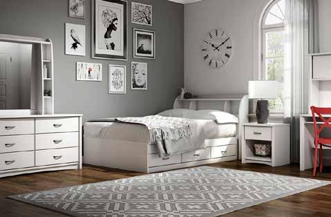 TWIN MATES BED WITH HEADBOARD Dresser 399 Mirror