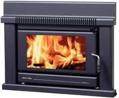 increases heat output and efficiency of old brick fireplaces. As with the free standing models, the EV6I is factory fitted with a three speed fan as standard.