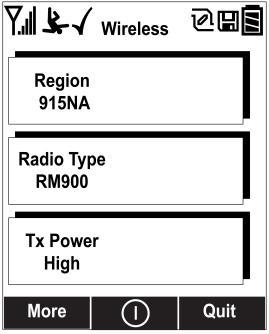 The radio turns off instantly, but turning on the radio takes a few seconds, so you see a screen that indicates the radio is being turned on.