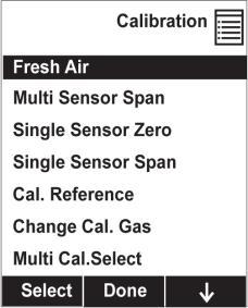10.3 Zero/Fresh Air Calibration This operation sets the zero point of the sensor calibration curve for clean air. It should be performed before other calibrations. IMPORTANT!