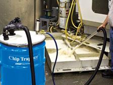The patented* Chip Trapper offers a fast, easy way to clean chips, swarf and shavings out of used coolants and other liquids.