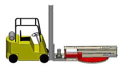 2.3 Installation Step 1 - Place the machine in the desired location using a tow motor or