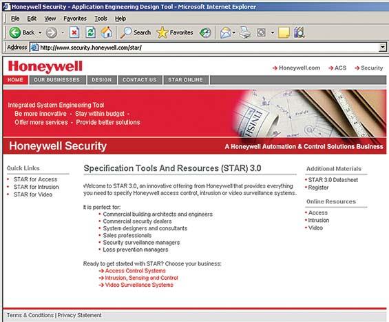 Honeywell s STAR (Specification Tools and Resources) With STAR, you re just a click away from everything you need to work on a variety of integrated projects!