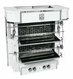 by on/off switch Total electric power:,0 kw - 230 V Accessories Rôtissoire 640 Vertical skewers (1) For eggs (2) For turbot (3) For sausages (4) Turn-style with 4 skewers () Square spit (6) For