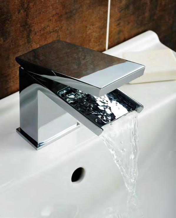 TAPS & MIXERS OBLIQUE A BRITISH 10 YEAR SOLID COMPANY GUARANTEE BRASS CANYON SPOUT BASIN