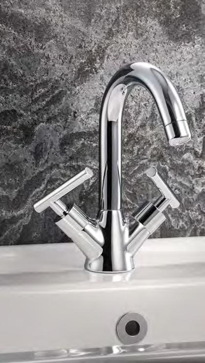 NEW TAPS & MIXERS EXENA - CROSS & LEVER A BRITISH 10 YEAR SOLID COMPANY GUARANTEE BRASS LEVER - BASIN MIXER WITH SWIVEL SPOUT & POP UP WASTE XNC411.01 192.