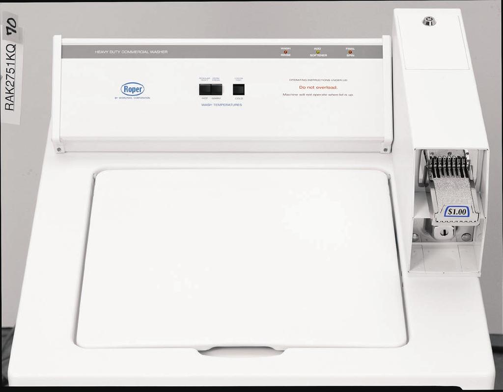 STANDARD WASHER FEATURES DIRECT DRIVE SYSTEM 27" Heavy-Duty Commercial Washers feature the Direct-Drive, No-Belt Washing System for greater reliability, reduced down time and increased profits.