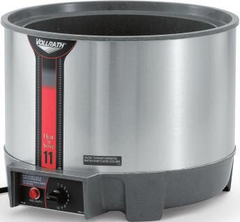 BUFFET EQUIPMENT 140 KETTLE COOKER/ WARMER Heavy-duty, spun aluminum Includes inset, ladle and