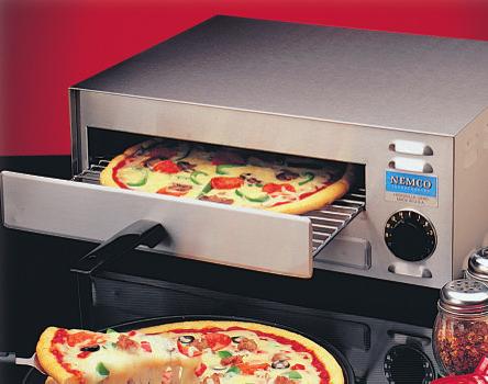 PIZZA OVEN Stainless steel 14 racks, 15-minute timer, and upper and lower heating elements Thermostat preset to 450 F.