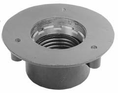 ) strainer TOP FLANGE BOTTOM FLANGE 7990 5-1/ 7 QUICK TEST SHOWER DRAIN DRAIN CONNECTION Protected with TechCoat finish For Ceramic Tile Showers Cast iron Threaded for