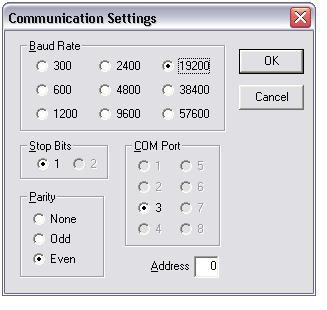 4.4.3 Communication Settings Communication settings on ANTools must be the SAME as the annunciator for proper communication. Use Tools-->Communication Settings... to open the dialogue box. Figure 4.