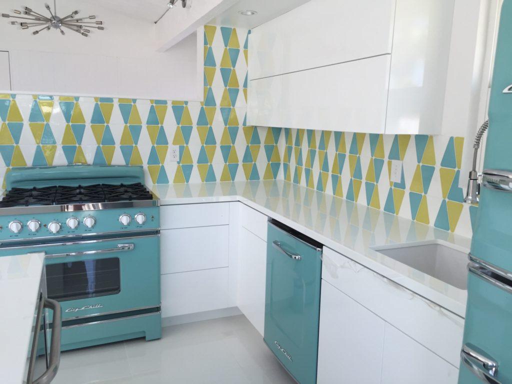 The addition of Big Chill Retro appliances in turquoise make