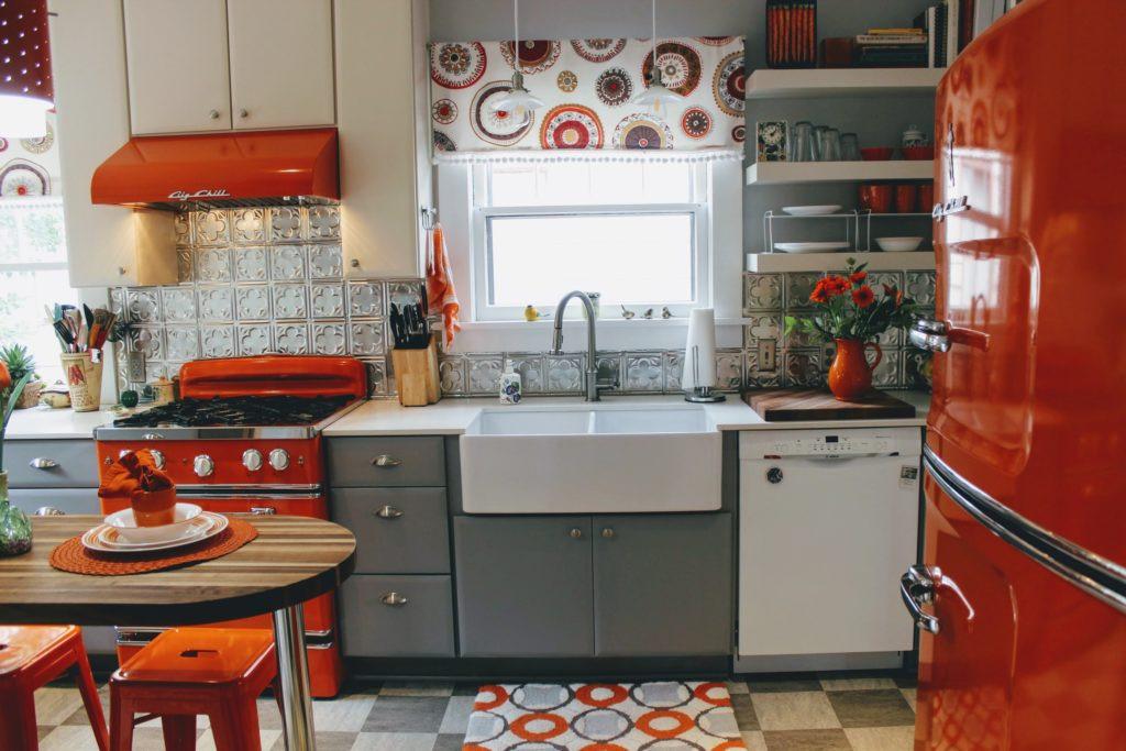 This 1940 s remodel is a remodel of an old ugly kitchen, according to owner