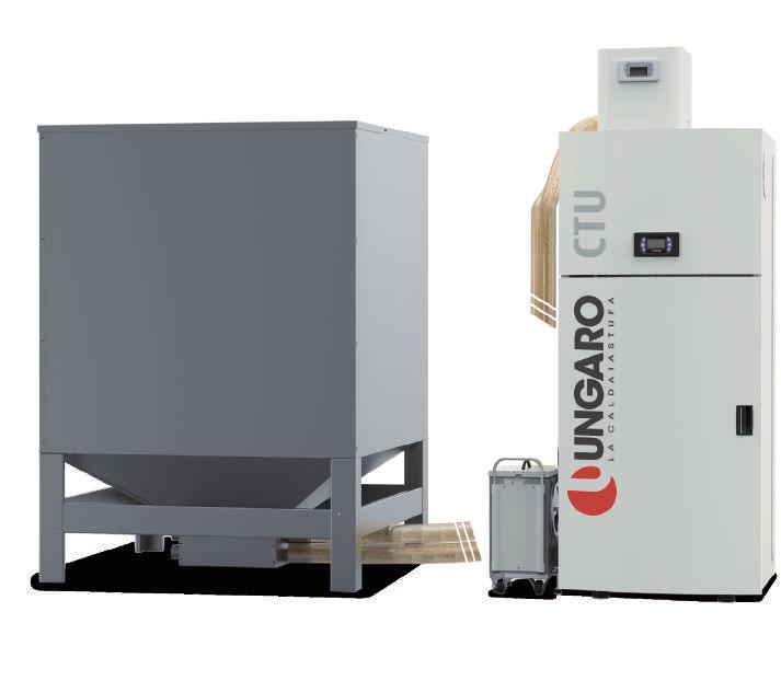 CTU cpc from 5 to 50 kw Pellet floor standing boiler with automatic combustion modulation for central water heating. Control software for the most common heating schemes.