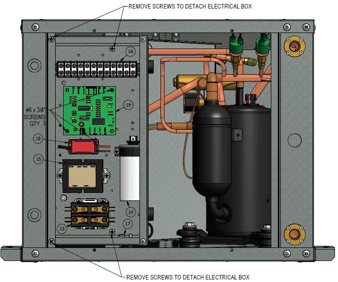 Fuse / Minimum Power Supply Compressor Fan FLA MCA Identifier Pump Breaker Wire Size V-ø-Hz MIN MAX RLA LRA RLA Max. A Amps Amps Amps ga 1 208/230-1-60 187 253 5.5 26 2.8 1.5 10.0 11.